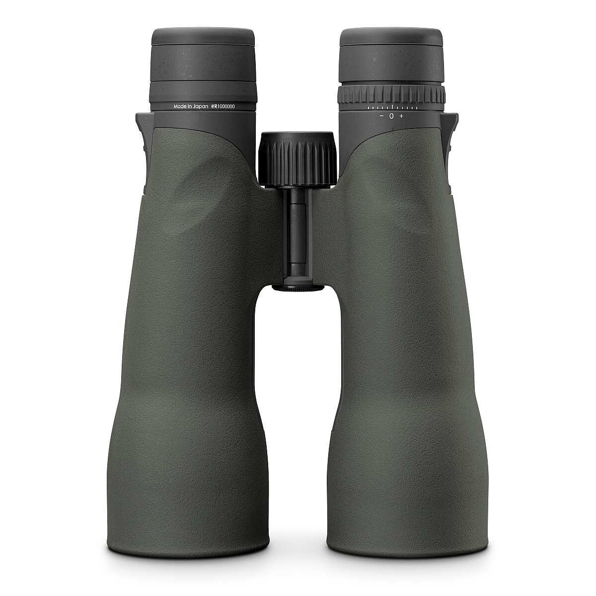 Hochwertiges Fernglas mit robustem Design und präziser Einstellung Hochwertiges grünes Fernglas mit Vergrößerungseinstellung auf weißem Hintergrund
