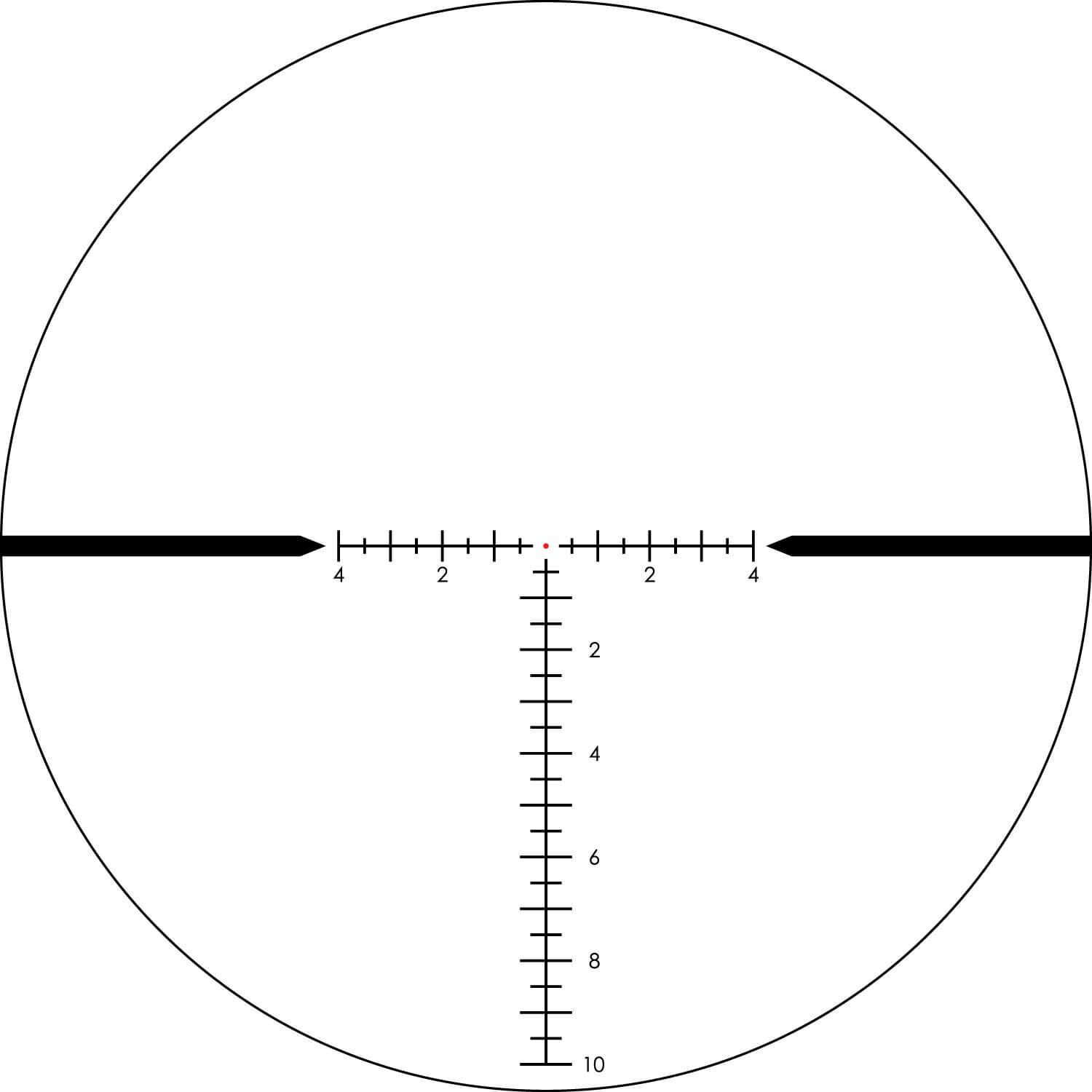Zieloptik mit Fadenkreuzdesign für präzise Zielerfassung Abbildung eines Fadenkreuzes für optische Zielgeräte