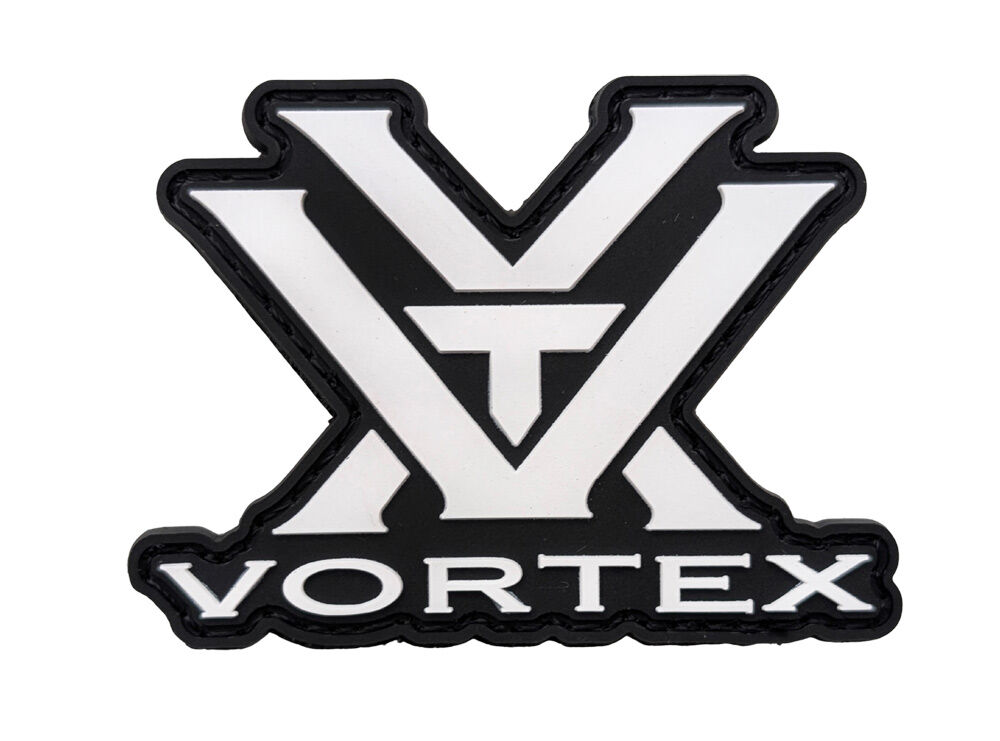 Vortex Logo in Schwarz-Weiß mit stilisiertem Buchstaben 'V' und Text