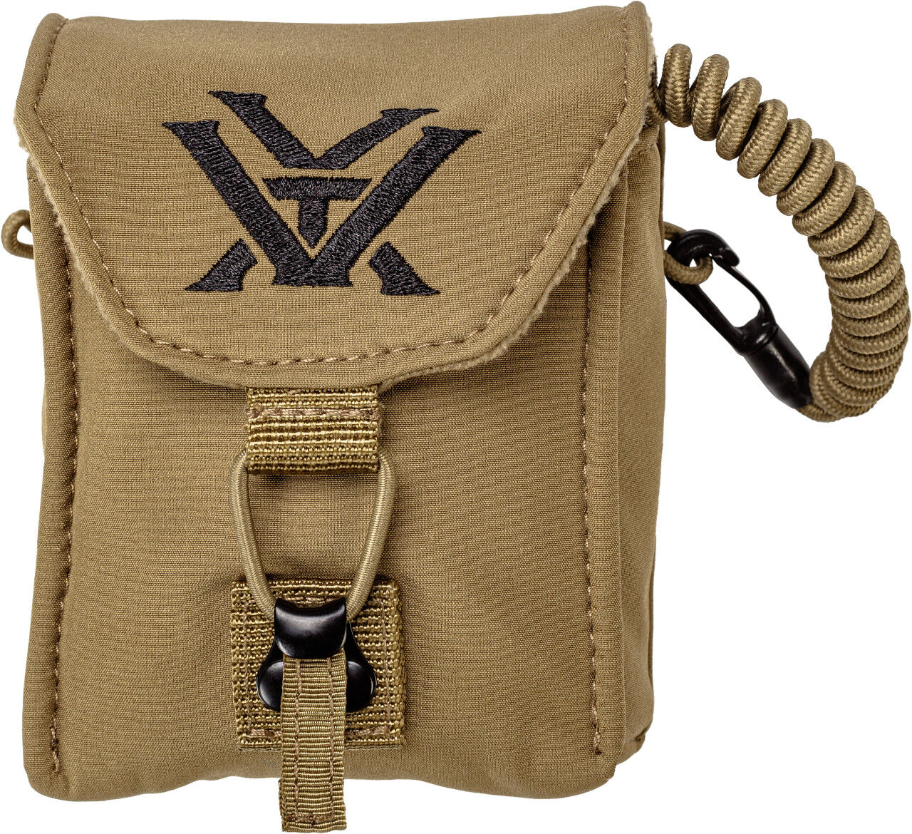 Braune Outdoor-Tasche mit gesticktem Logo und Befestigungsclip