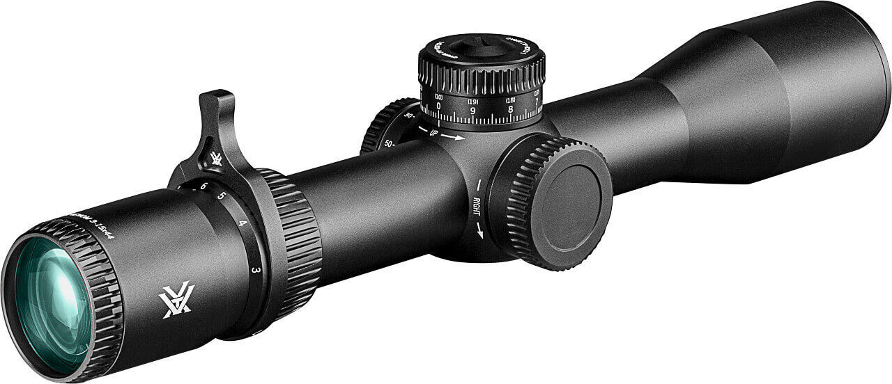 Hochwertiges Zielfernrohr mit einstellbaren Objektiven und robustem Design Schwarzes Zielfernrohr mit Justierungsknöpfen und klarer Linse