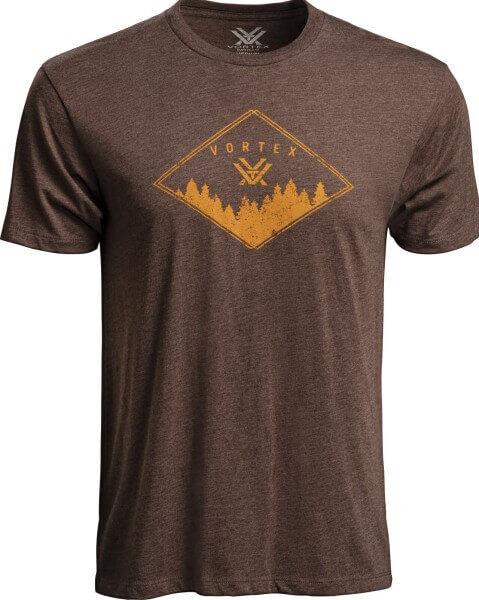 Vortex Diamond Crest T-Shirt brown